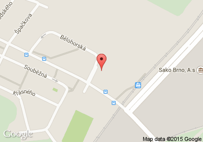 mapa - Bělohorská 4042/102, Brno - Židenice